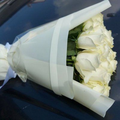 Букет з 25 троянд White Chocolate 0067 фото